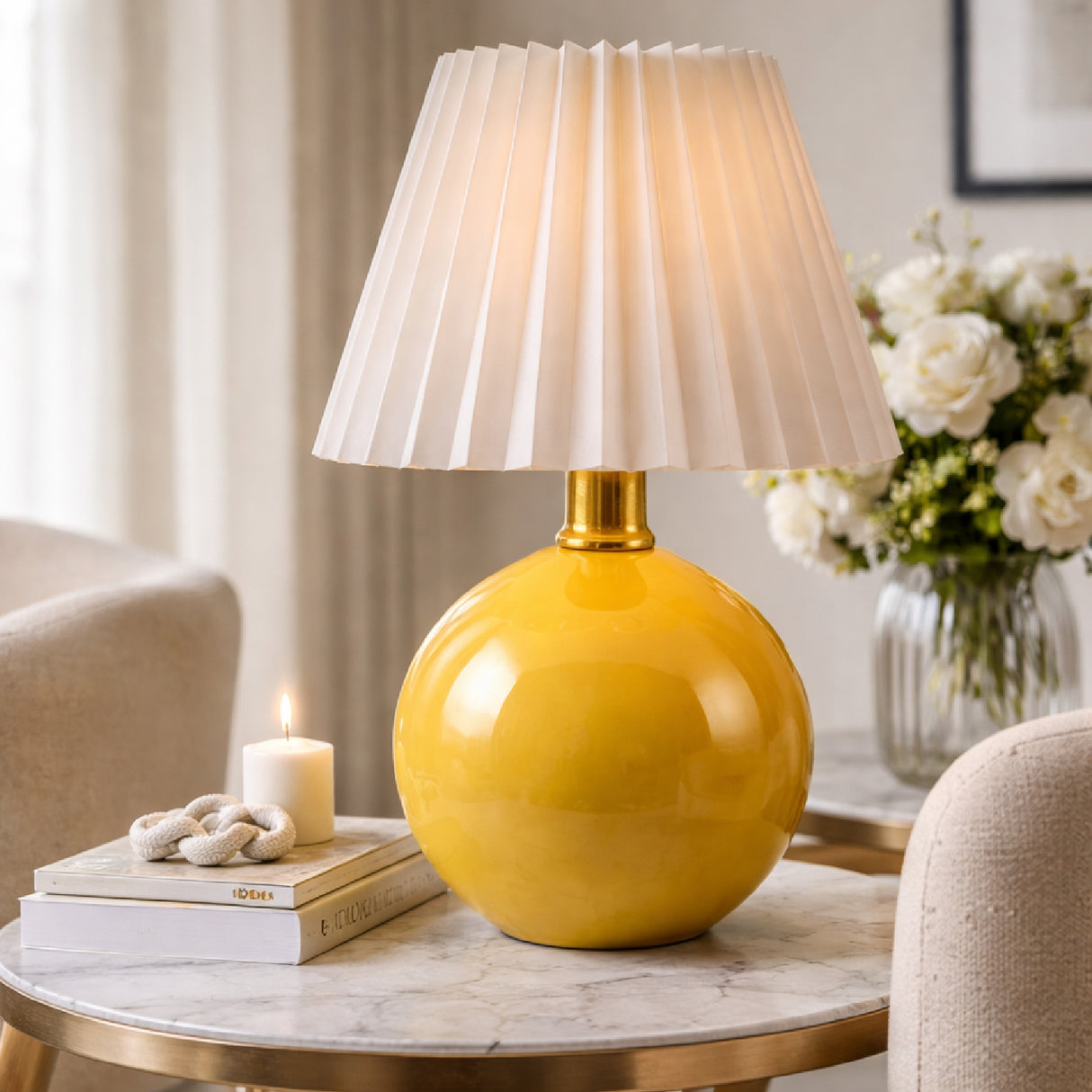   Modern European furniture - Ceramic Sphere Table Lamp - www.oroa.com | Oroa.com