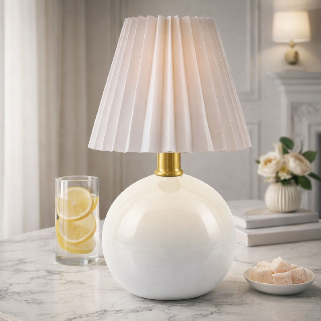   Modern European furniture - Ceramic Sphere Table Lamp - www.oroa.com | Oroa.com