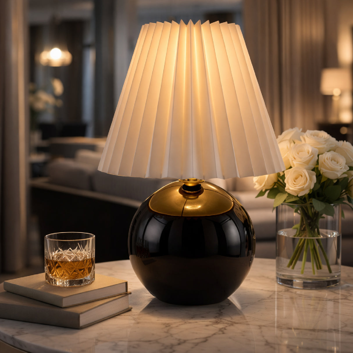   Modern European furniture - Ceramic Sphere Table Lamp - www.oroa.com | Oroa.com