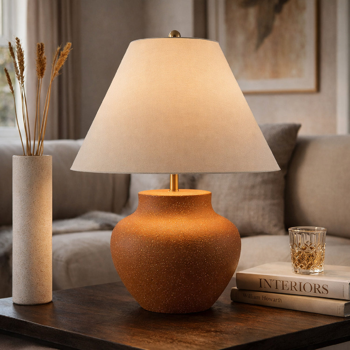   Modern European furniture - Brown Ceramic Accent Table Lamp - www.oroa.com | Oroa.com