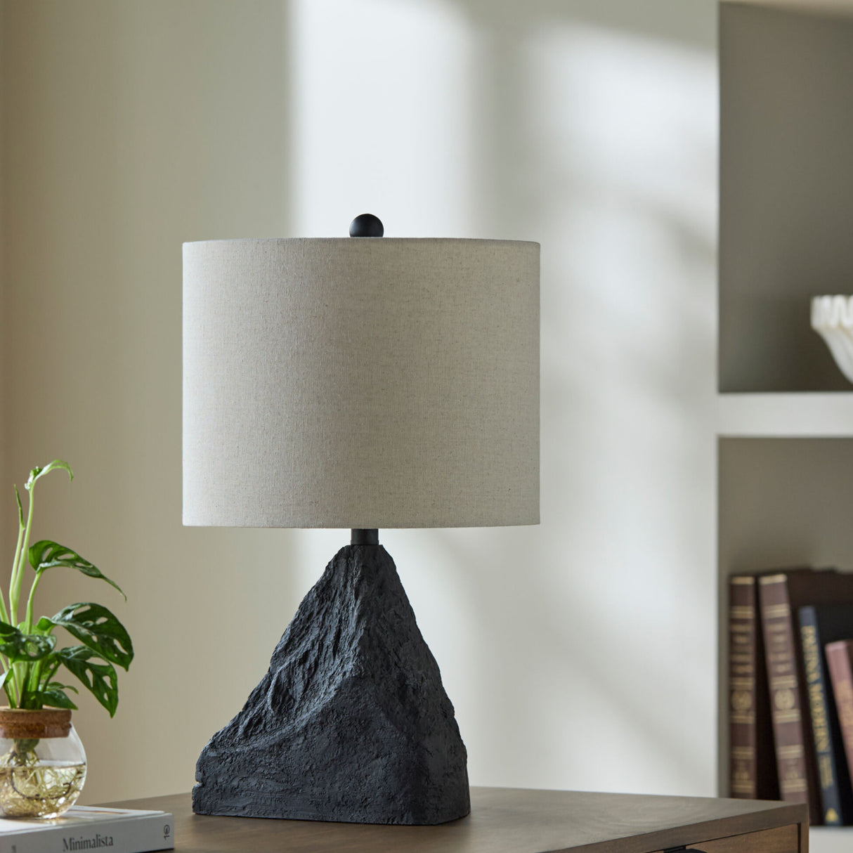   Black Organic Textured Table Lamp | Oroa.com