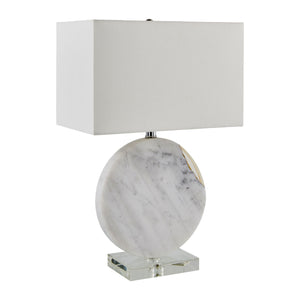   Round White Marble Table Lamp | Oroa.com