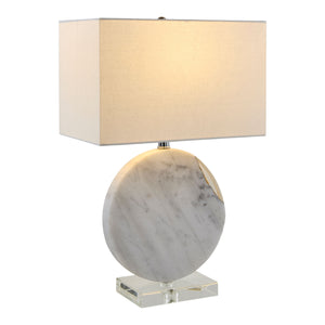  Round White Marble Table Lamp | Oroa.com