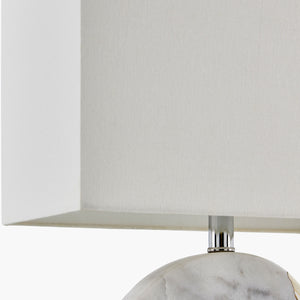   Round White Marble Table Lamp | Oroa.com