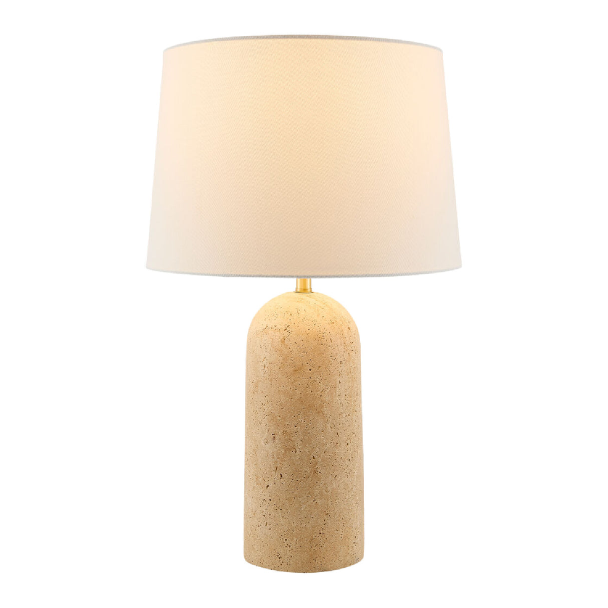   Modern European furniture - Drum Shade Travertine Table Lamp - www.oroa.com | Oroa.com
