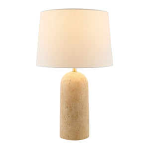  Modern European furniture - Drum Shade Travertine Table Lamp - www.oroa.com | Oroa.com