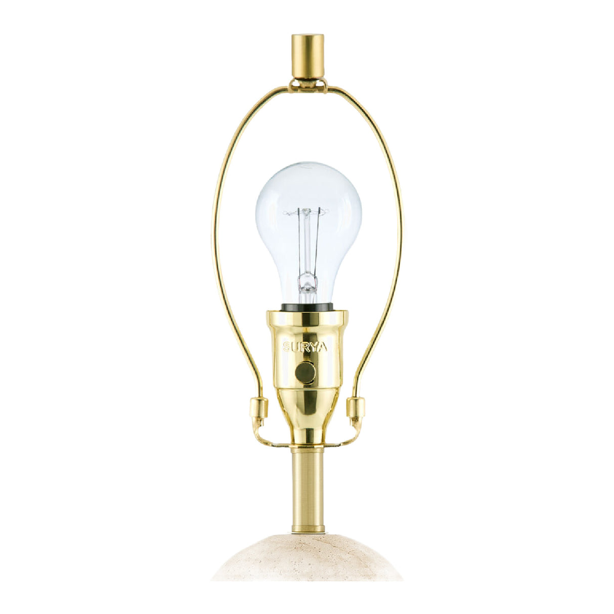   Modern European furniture - Drum Shade Travertine Table Lamp - www.oroa.com | Oroa.com