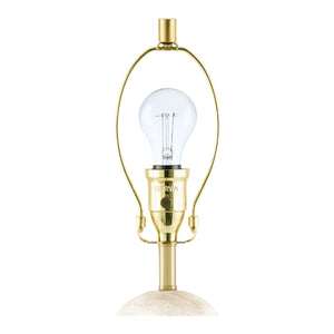   Modern European furniture - Drum Shade Travertine Table Lamp - www.oroa.com | Oroa.com
