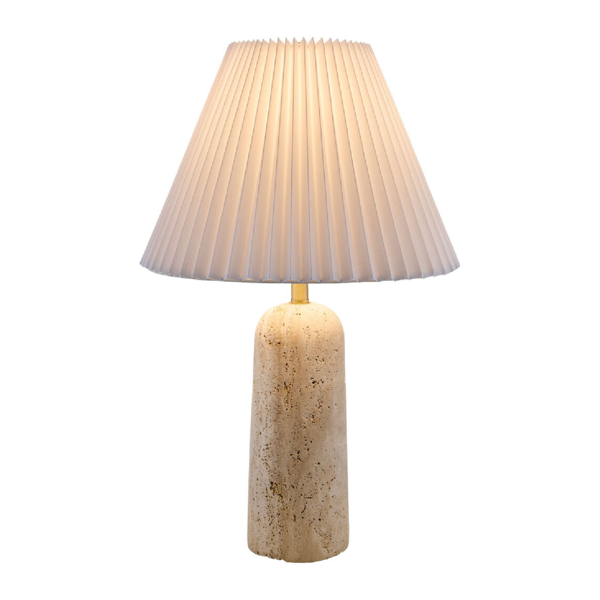   Modern European furniture - Empire Shade Travertine Table Lamp - www.oroa.com | Oroa.com