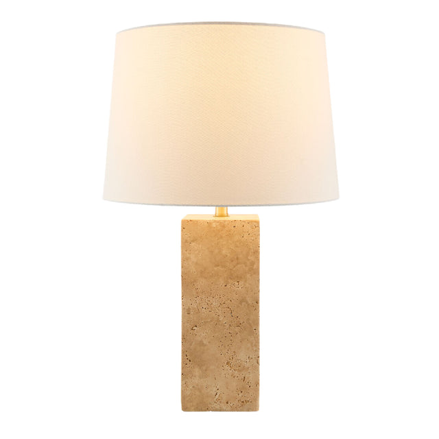 Modern European furniture - Square Travertine Table Lamp - www.oroa.com