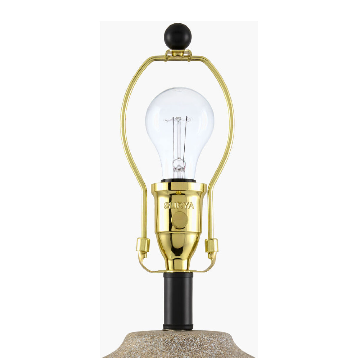   Brown Ceramic Linen Table Lamp | Oroa.com