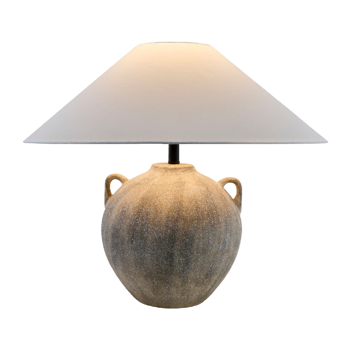   Brown Ceramic Linen Table Lamp | Oroa.com