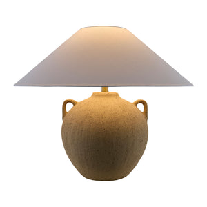   Brown Ceramic Linen Table Lamp | Oroa.com