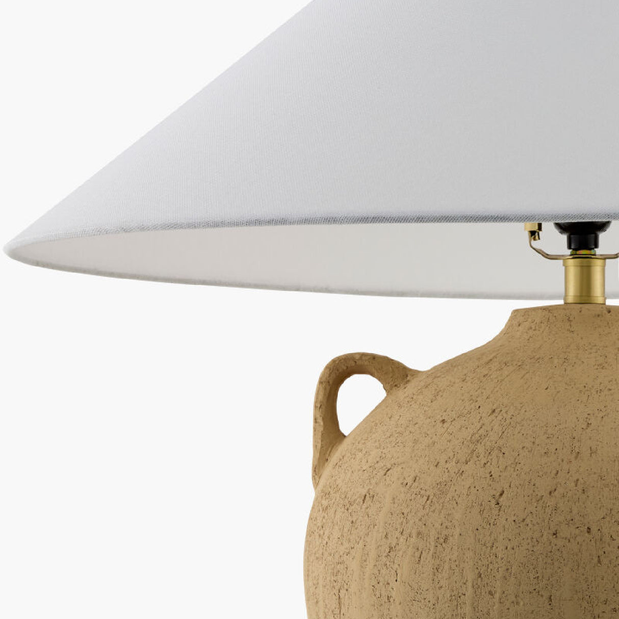   Brown Ceramic Linen Table Lamp | Oroa.com