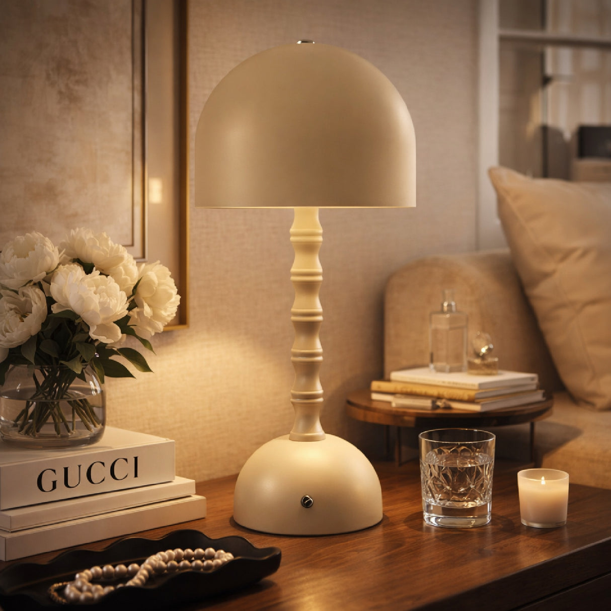   Painted Iron Dome Table Lamp | Oroa.com