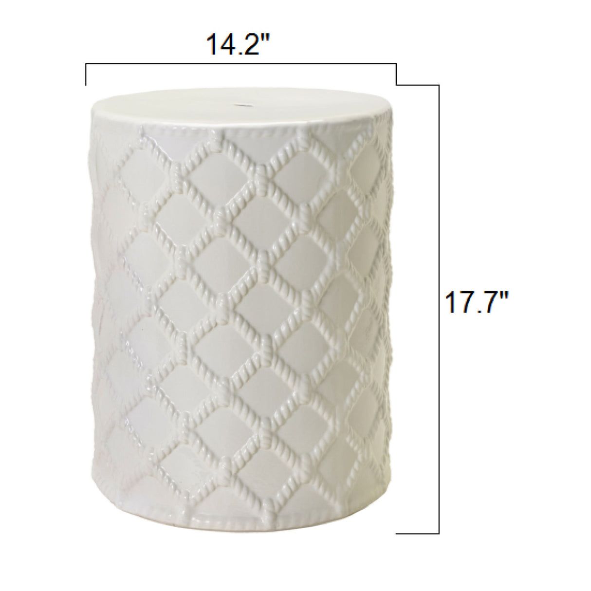   Lattice Patterned Ceramic Garden Stool | Oroa.com