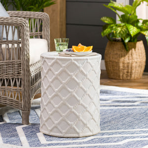   Lattice Patterned Ceramic Garden Stool | Oroa.com