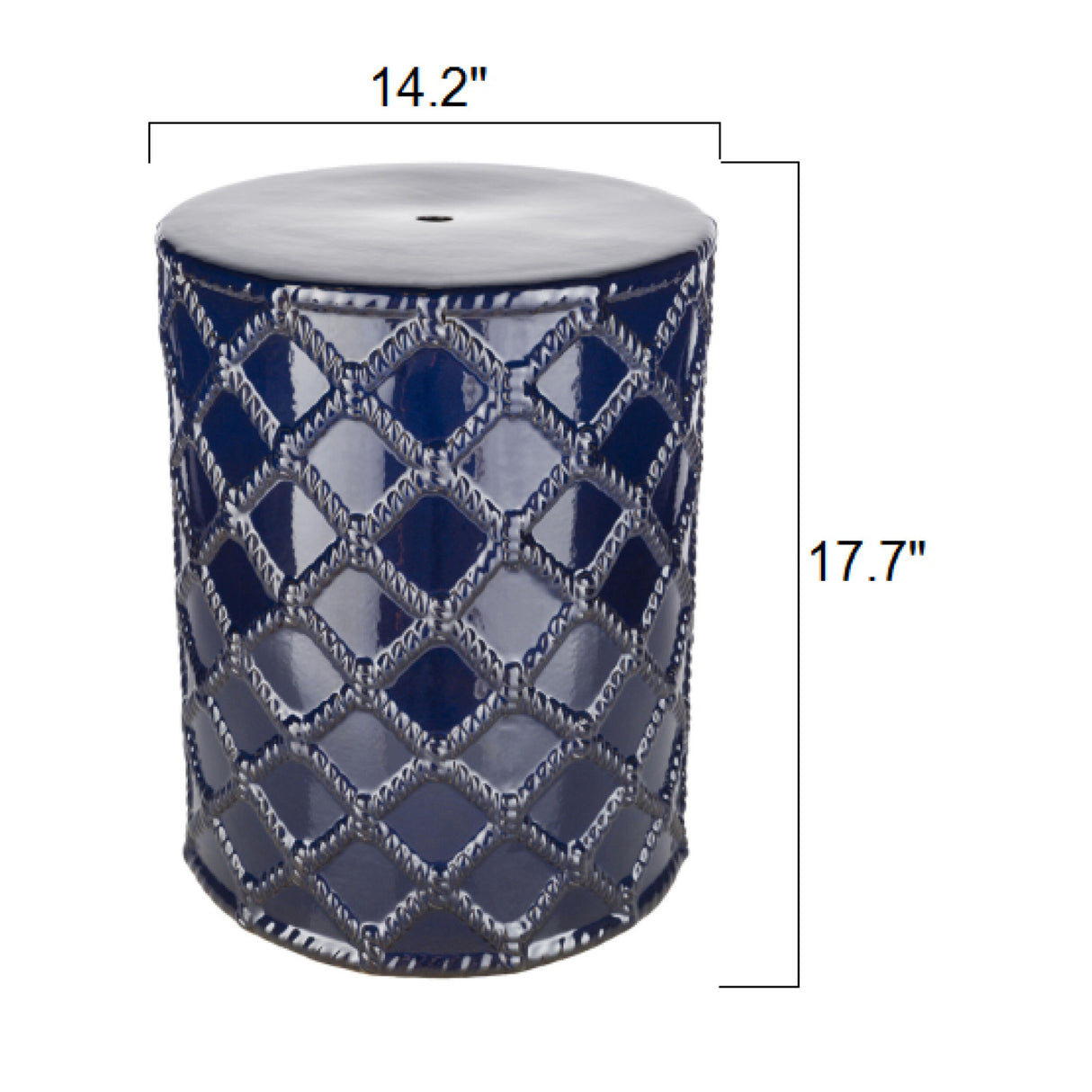   Lattice Patterned Ceramic Garden Stool | Oroa.com