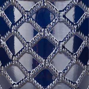   Lattice Patterned Ceramic Garden Stool | Oroa.com