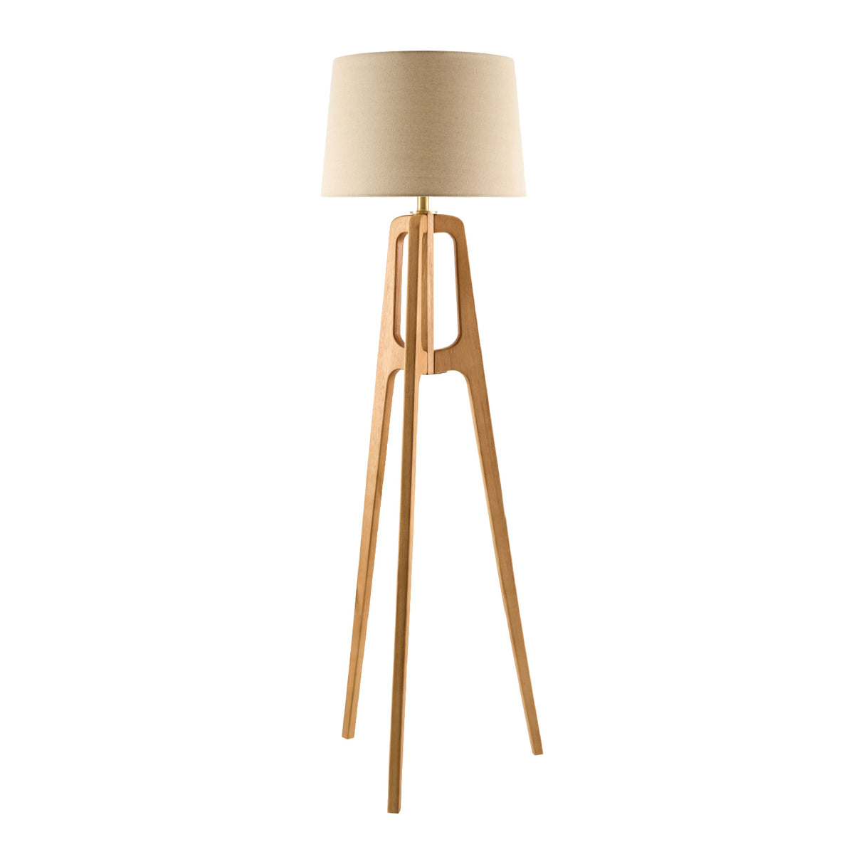   Brown Rubberwood Floor Lamp | Oroa.com