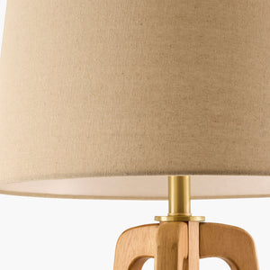   Brown Rubberwood Floor Lamp | Oroa.com