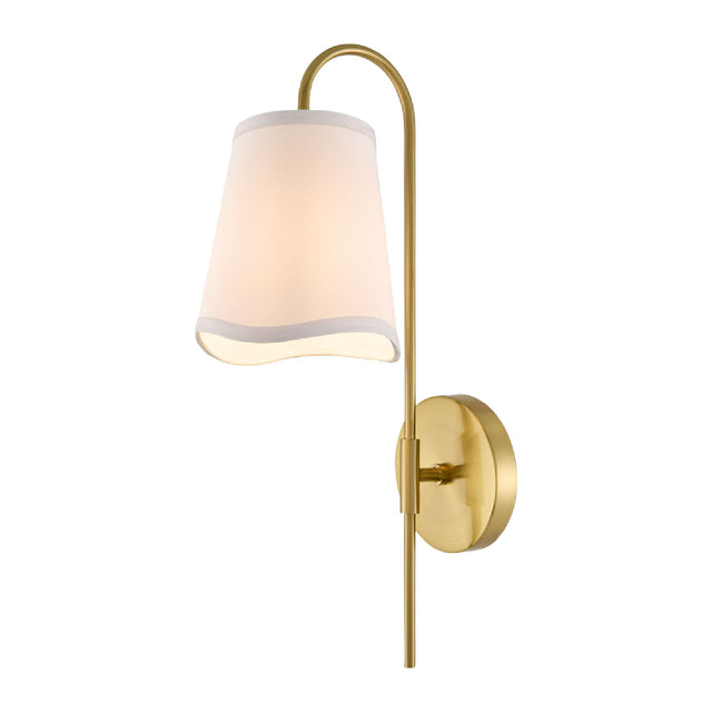 Wavy White Linen Wall Lamp | Kuda Home Gencay | Oroa.com