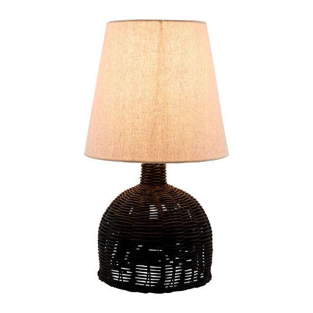 Brown Rattan Base Table Lamp | Kuda Home Grotta | Oroa.com
