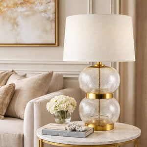   Textured Clear Glass Table Lamp | Oroa.com