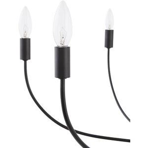   6-Light White Linen Chandelier | Oroa.com