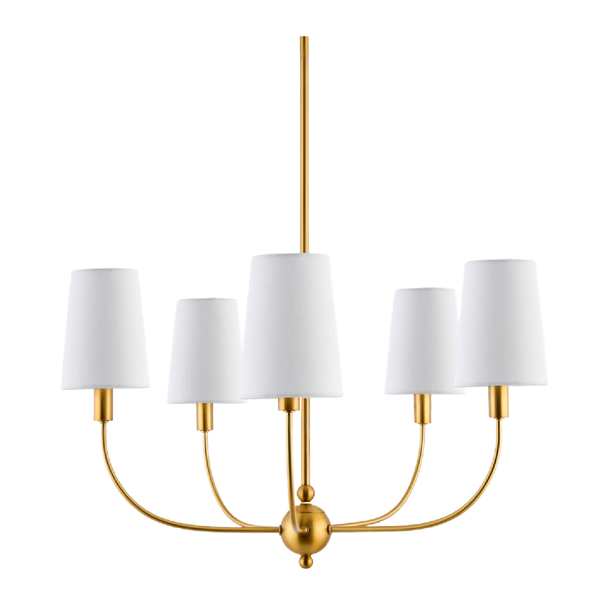   6-Light White Linen Chandelier | Oroa.com