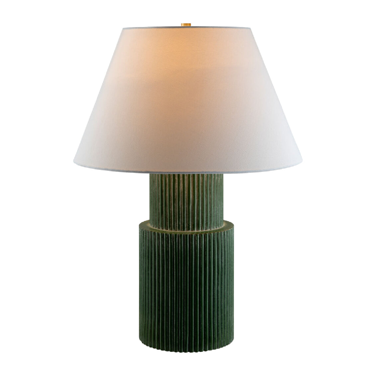   Ridged Green Accent Table Lamp | Oroa.com