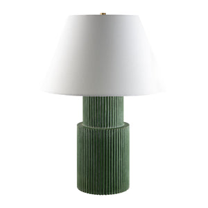   Ridged Green Accent Table Lamp | Oroa.com
