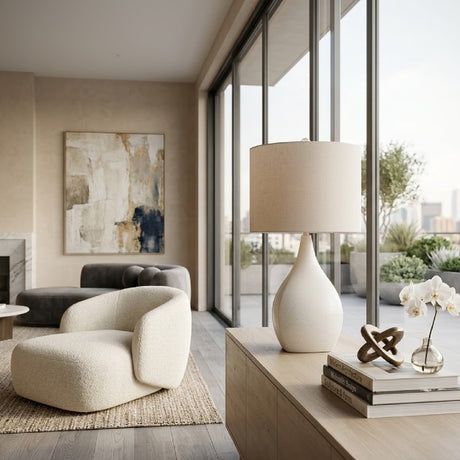   Cream Ceramic Table Lamp | Oroa.com