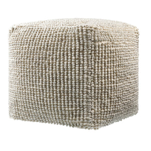   Gray Woven Cube Outdoor Pouf | Oroa.com