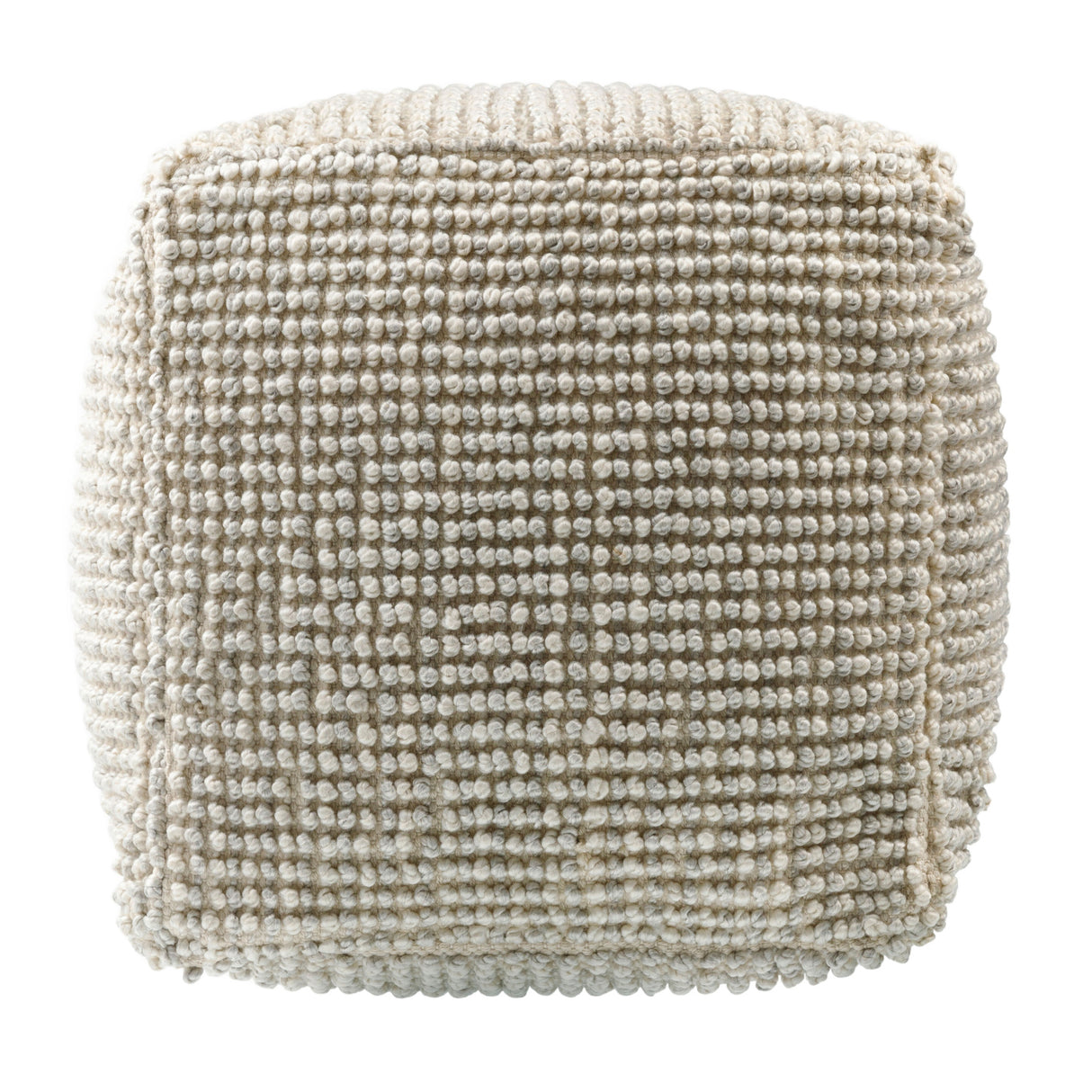   Gray Woven Cube Outdoor Pouf | Oroa.com