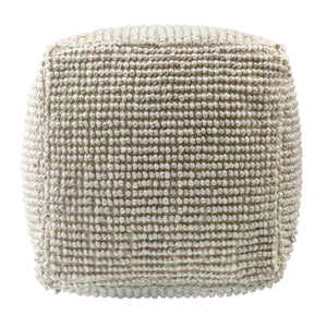   Gray Woven Cube Outdoor Pouf | Oroa.com