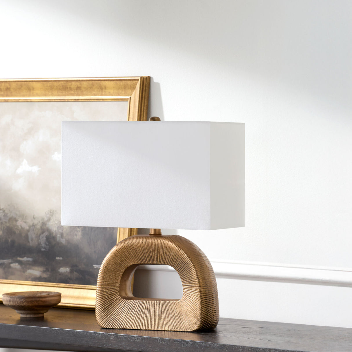   Plated Gold Accent Table Lamp | Oroa.com