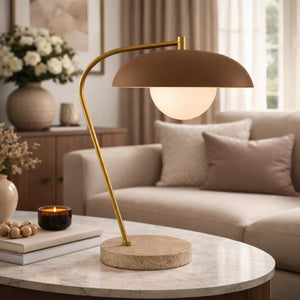   Glass Shade Sloped Table Lamp | Oroa.com