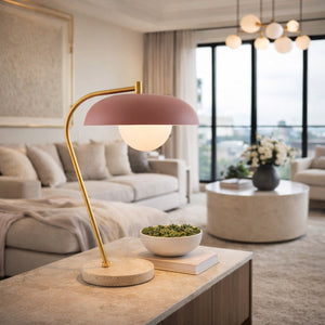   Glass Shade Sloped Table Lamp | Oroa.com