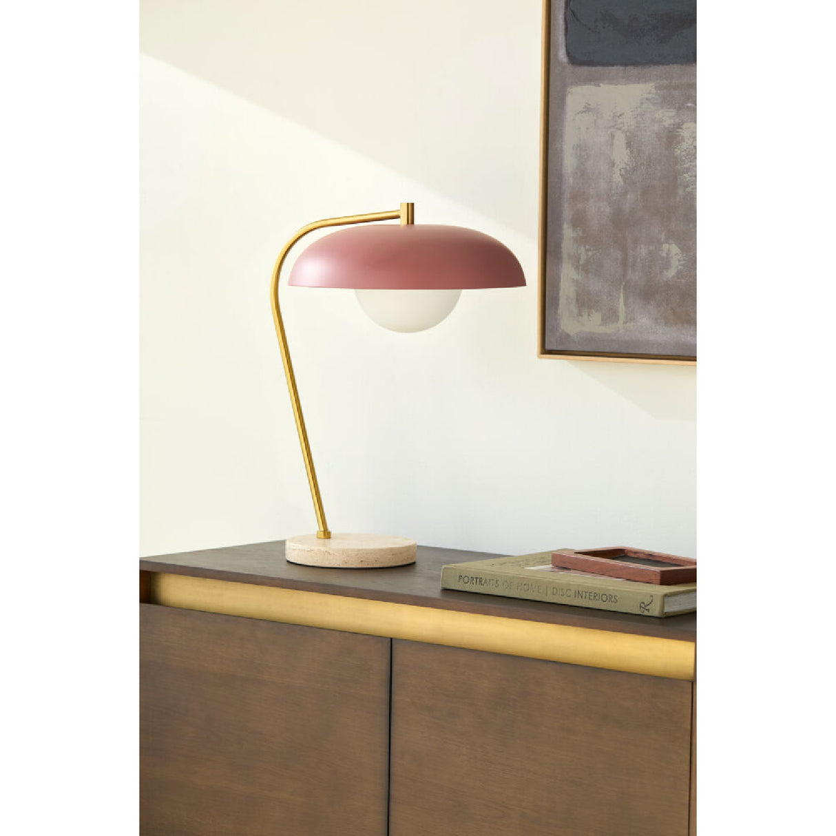   Glass Shade Sloped Table Lamp | Oroa.com