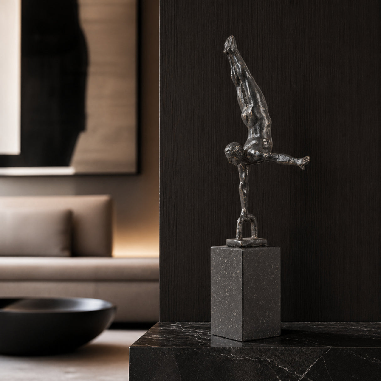   Modern European furniture - Antiqued Iron Handstand Sculpture - www.oroa.com | Oroa.com