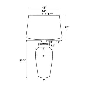   Gray Paper Accent Table Lamp | Oroa.com