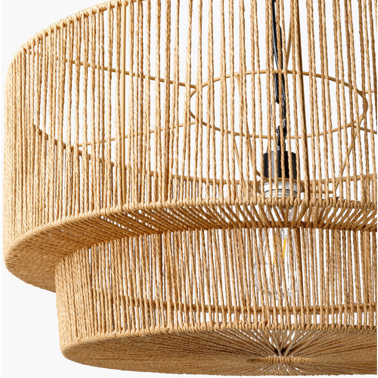   Modern European furniture - Paper Rope 2-Tier Pendant Lamp - www.oroa.com | Oroa.com