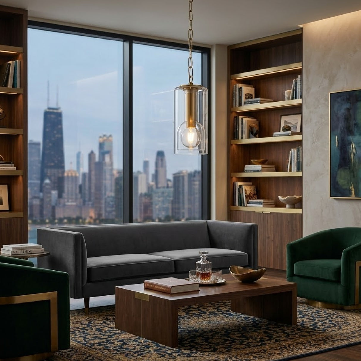   Clear Glass Accent Pendant Light | Oroa.com