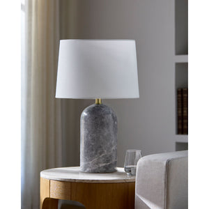   Cream Linen Marble Table Lamp | Oroa.com