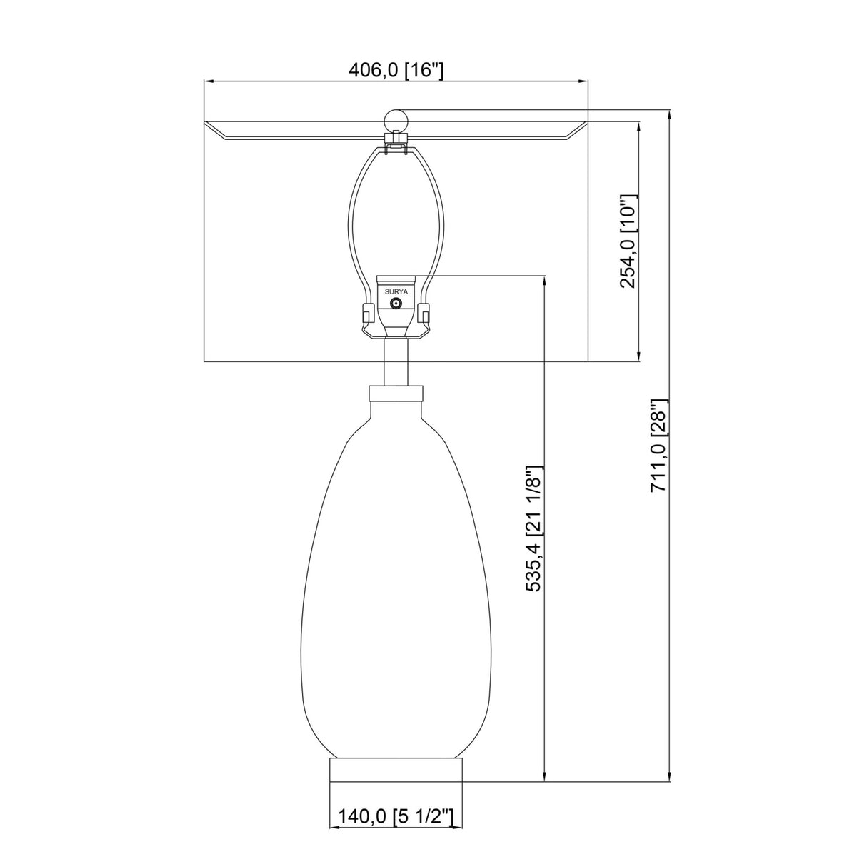   Hand-painted Blue Glass Table Lamp | Oroa.com