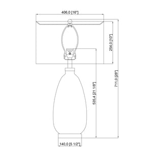   Hand-painted Blue Glass Table Lamp | Oroa.com