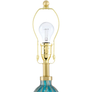   Hand-painted Blue Glass Table Lamp | Oroa.com