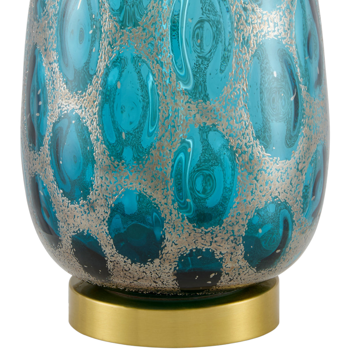   Hand-painted Blue Glass Table Lamp | Oroa.com