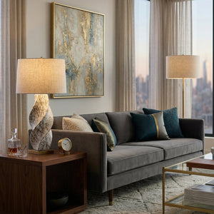   Modern European furniture - Twisted Ceramic Accent Table Lamp - www.oroa.com | Oroa.com